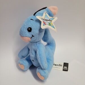Vintage 2004 McDonalds Neopets Blue Blumaroo Plush Toy with Star Tag NWT